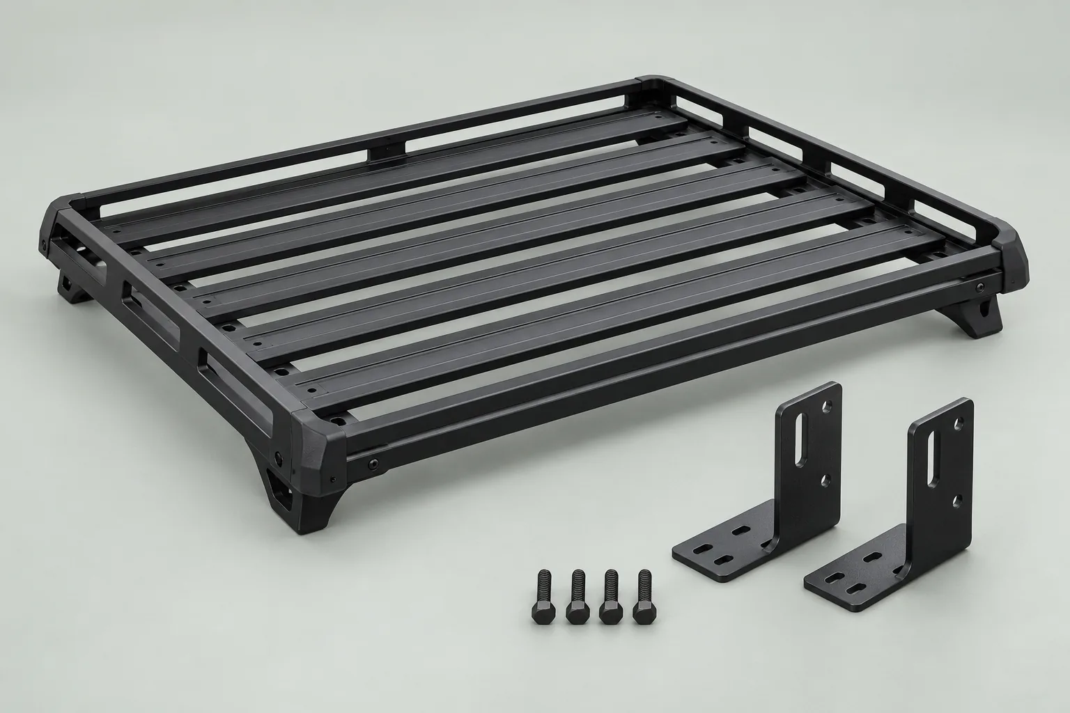 Illustrative awning arms and rack brackets