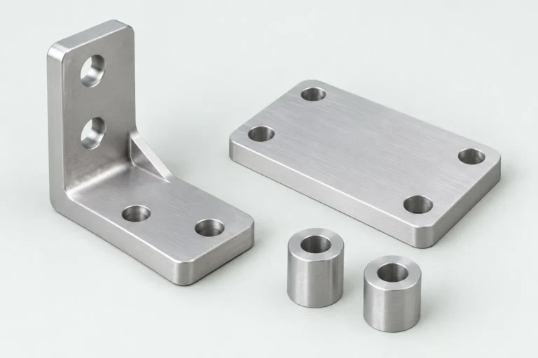 Machined aluminum bracket, adapter plate and spacers