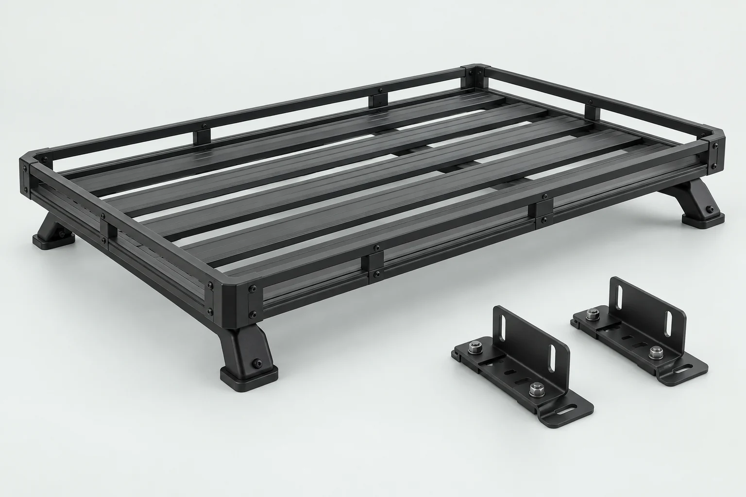 Roof cargo platform and awning mounting brackets